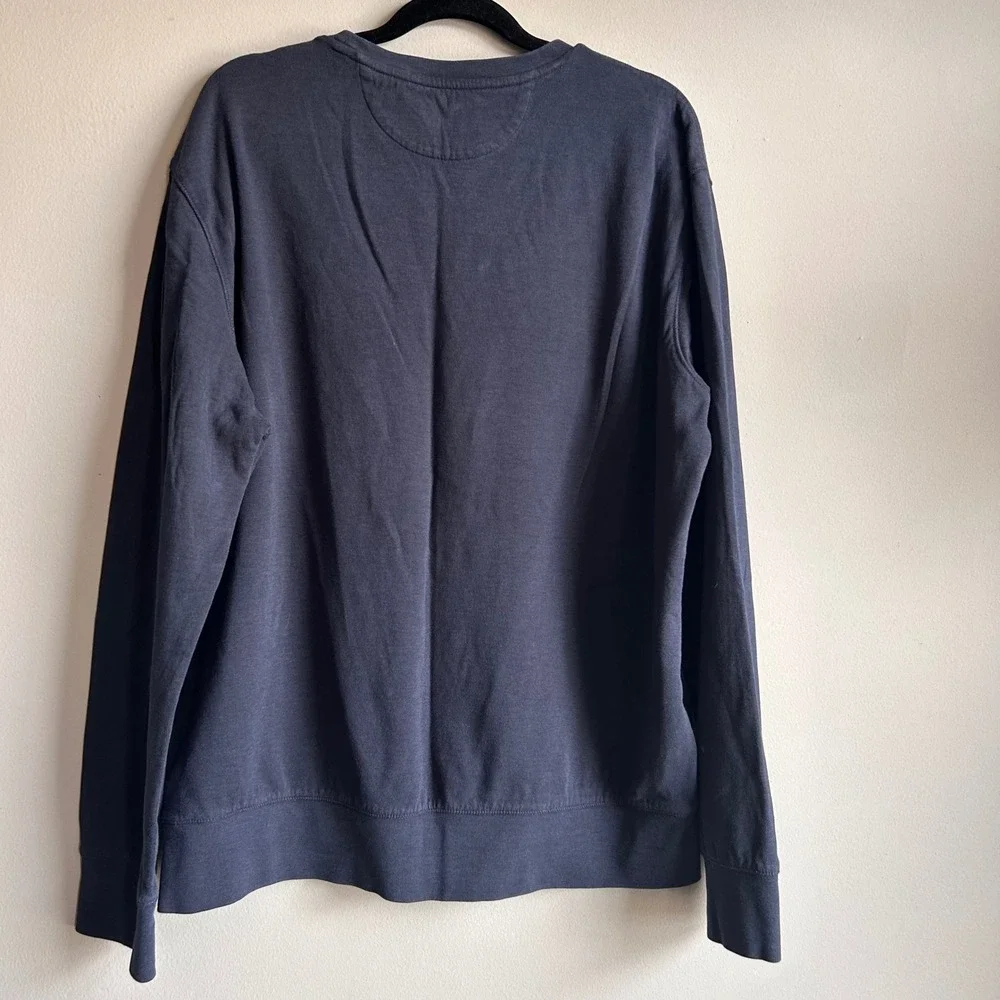 Polo Ralph Lauren Mens Navy Blue Crewneck Sweatshirt Pony Logo Size L - Picture 2 of 9